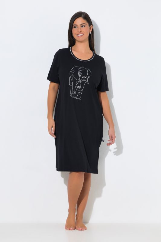 2 Pack Safari Line Rhinestone Detail Sleep Tees