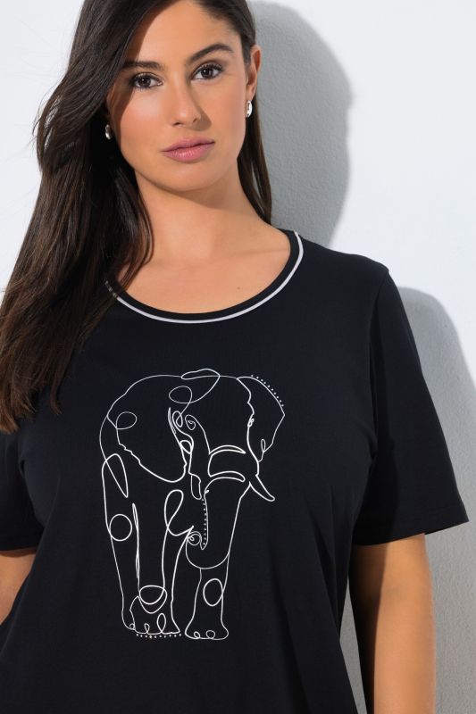 2 Pack Safari Line Rhinestone Detail Sleep Tees