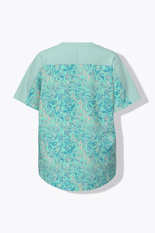 Quick-Drying Floral Stretch-Fit Performance Tee