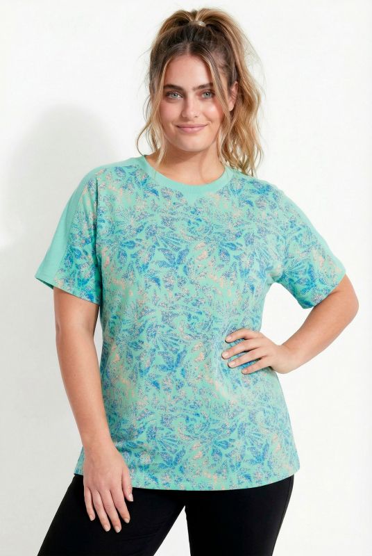 Quick-Drying Floral Stretch-Fit Performance Tee
