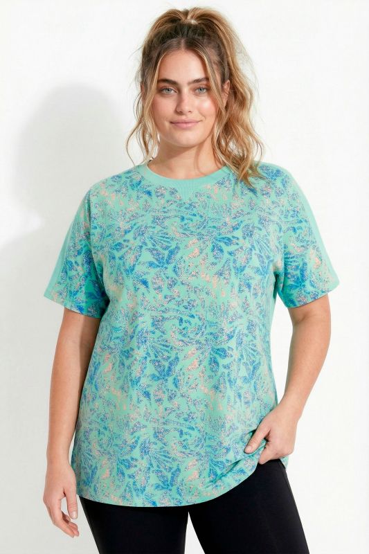 Quick-Drying Floral Stretch-Fit Performance Tee