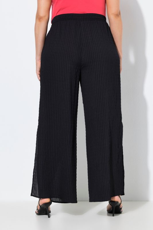 Striped Wide Leg Elastic Waist Pants