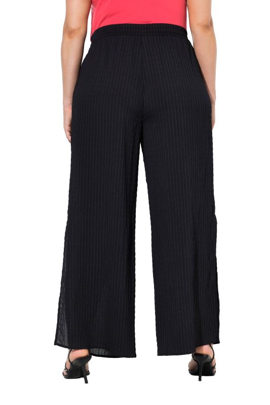 Striped Wide Leg Elastic Waist Pants
