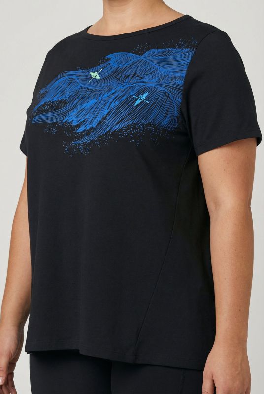 Wave Motif Short Sleeve Performance Tee