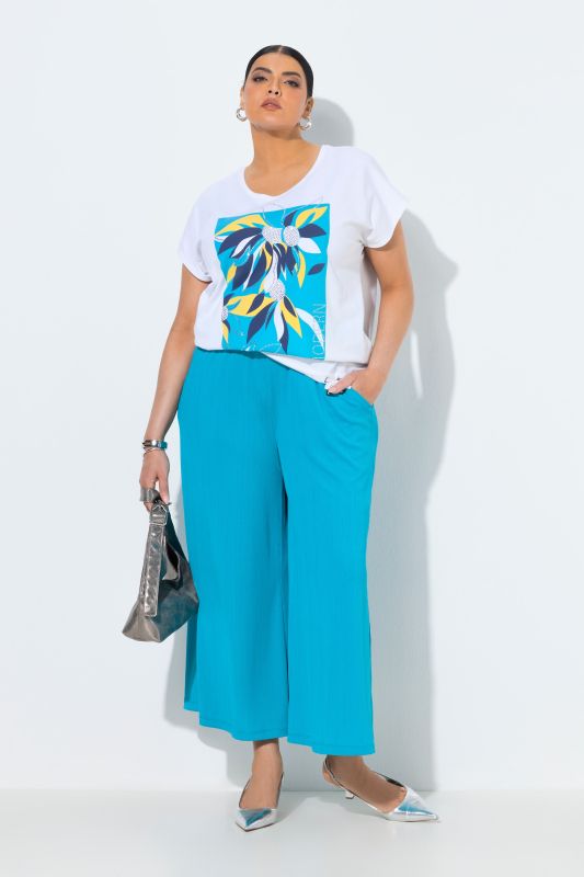 Extra Wide Leg Elastic Waist Culottes