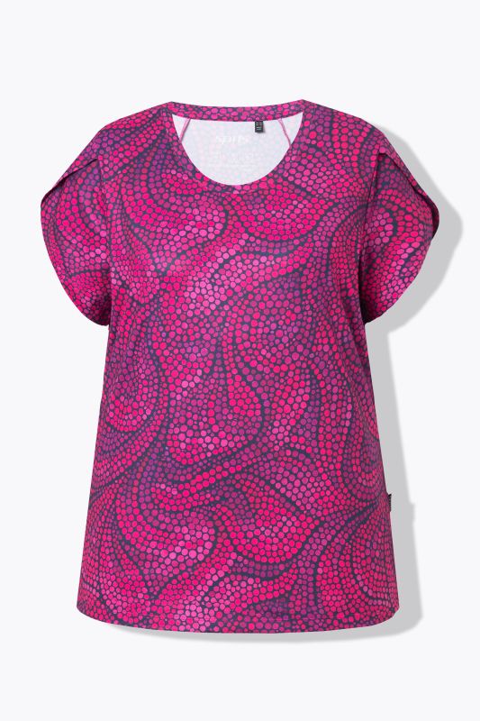 Dot Print Cap Sleeve Performance Tee