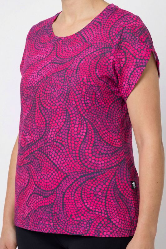 Dot Print Cap Sleeve Performance Tee