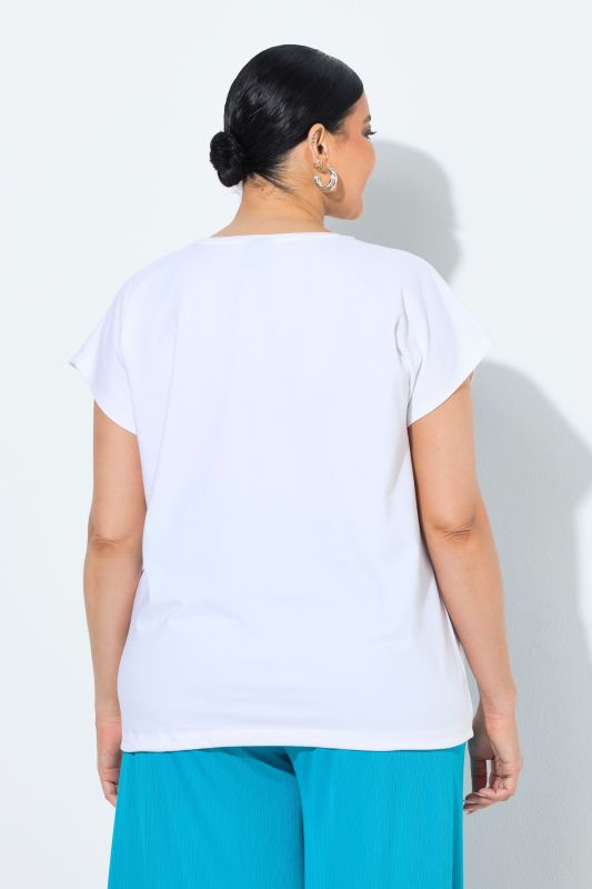 Rhinestone Floral Modern View Graphic Tee