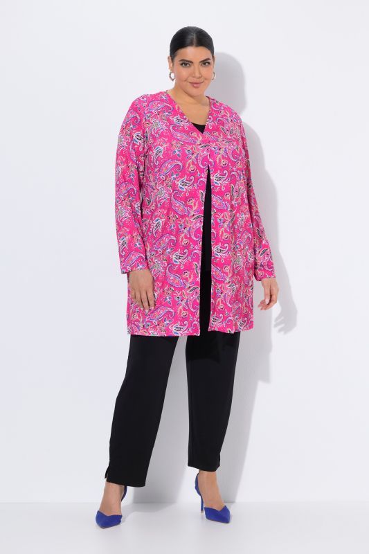 Matte Jersey Pink Paisley Jacket