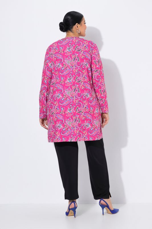 Matte Jersey Pink Paisley Jacket
