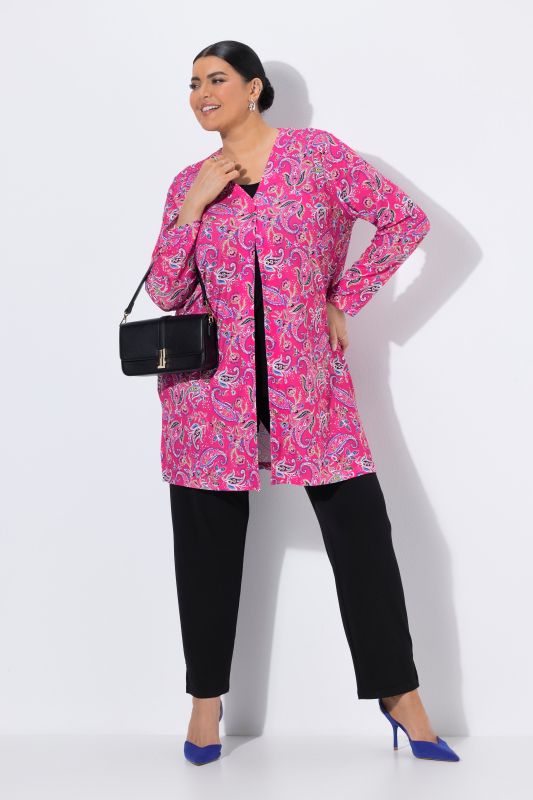Matte Jersey Pink Paisley Jacket