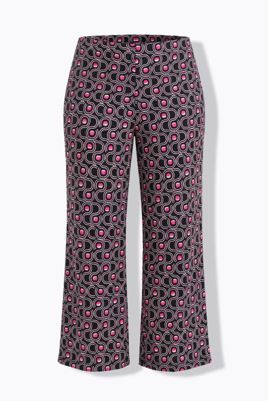 Matte Jersey Geometric Print Elastic Waist Pants