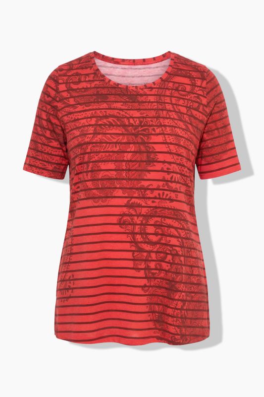 Striped Paisley Pima Cotton Tee