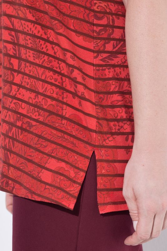 Striped Paisley Pima Cotton Tee