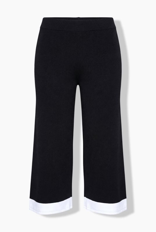 Colorblock Elastic Waist Culottes