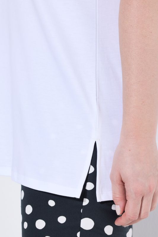 Rhinestone Flower Short Sleeve Pima Cotton Tee