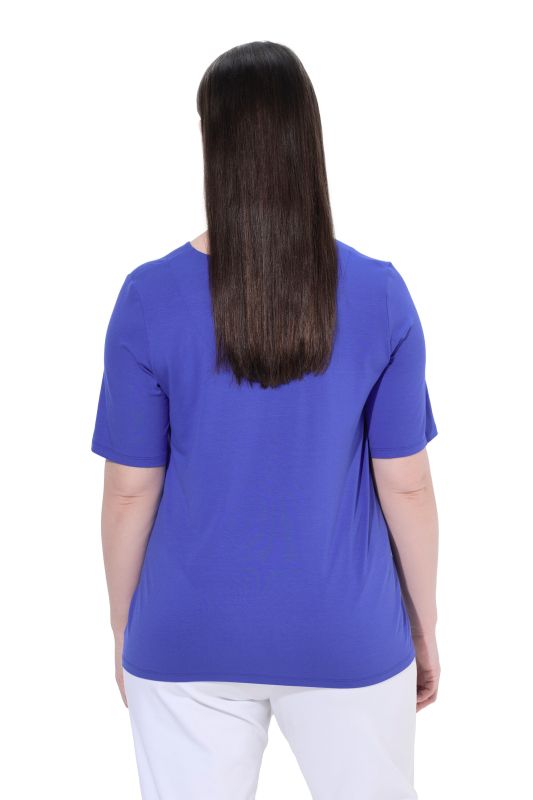 Rhinestone Drip Short Sleeve V-Neck T-Shirt Blouse