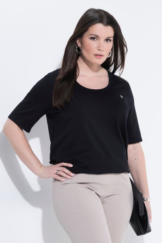 Rhinestone Heart Short Sleeve Pima Cotton Tee