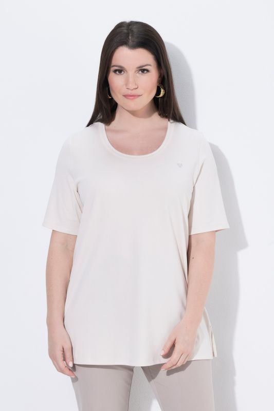 Rhinestone Heart Short Sleeve Pima Cotton Tee
