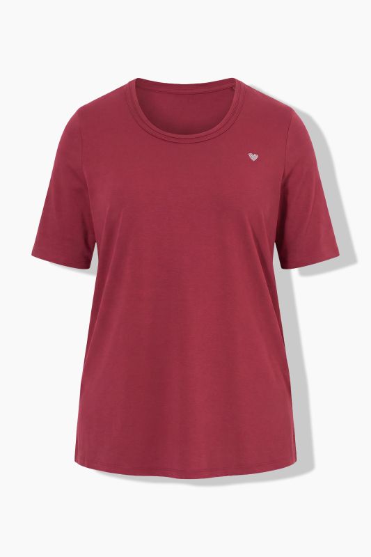 Rhinestone Heart Short Sleeve Pima Cotton Tee