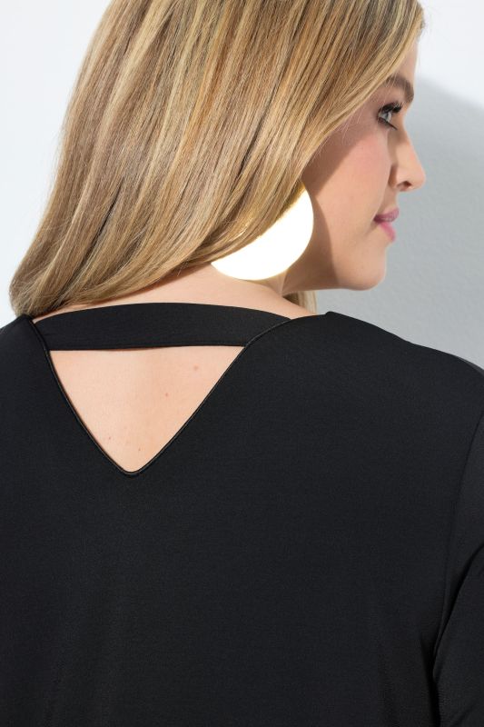 Back Cutout Flounce Panel Dress