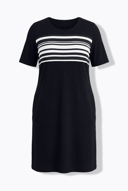 Striped Short Sleeve T-Shirt Dress