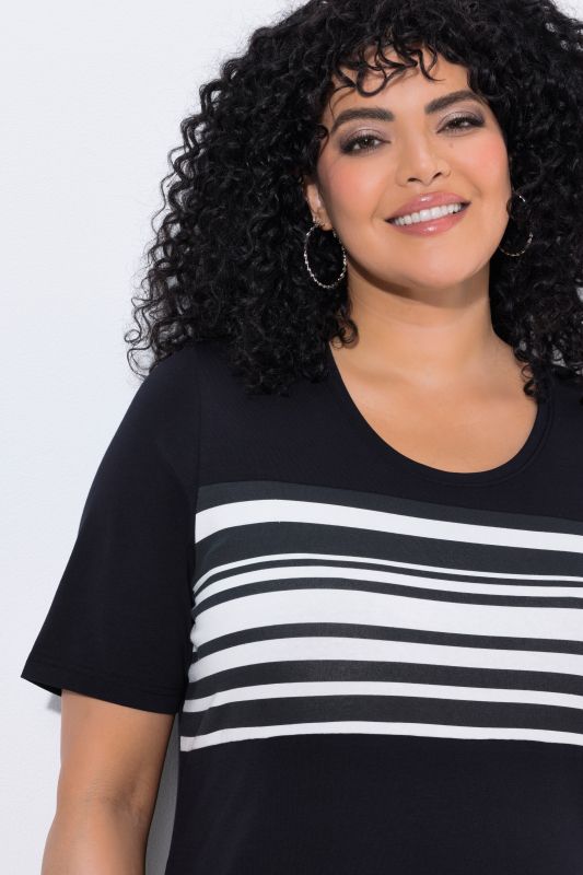 Striped Short Sleeve T-Shirt Dress