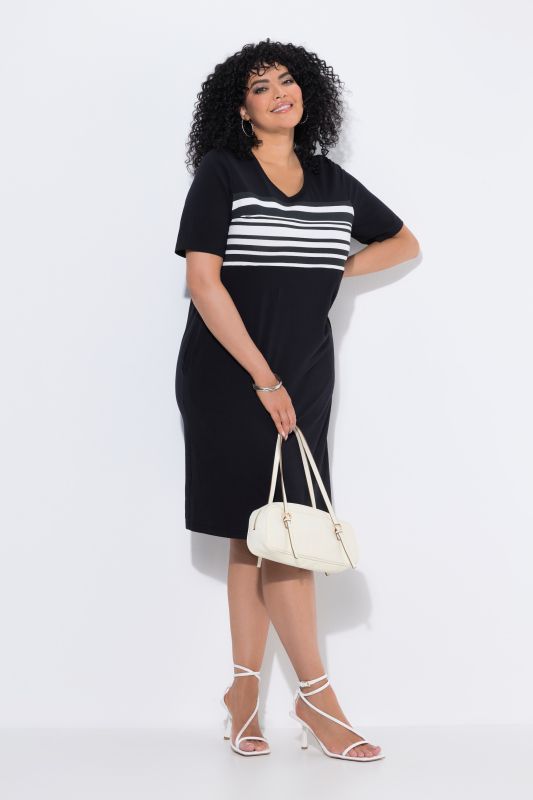 Striped Short Sleeve T-Shirt Dress
