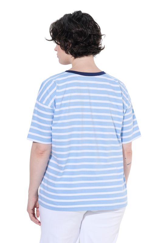Oversized Striped Short Sleeve Tee