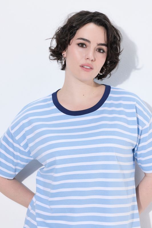 Oversized Striped Short Sleeve Tee