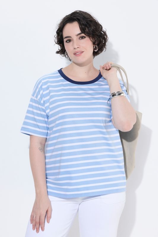Oversized Striped Short Sleeve Tee