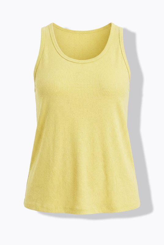 Metallic Ribbed Knit Tank Top