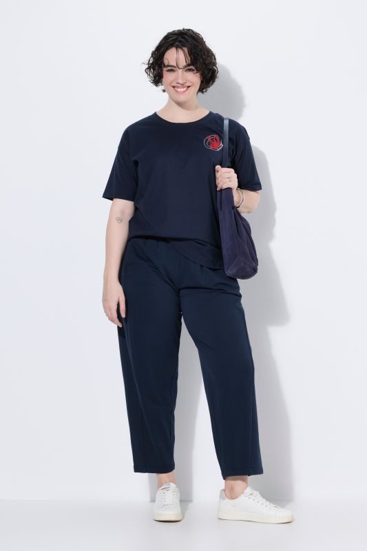 Decorative Seam Elastic Waist Sweatpants