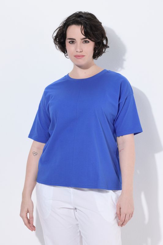 Vertical Cross Seam Short Sleeve Tee