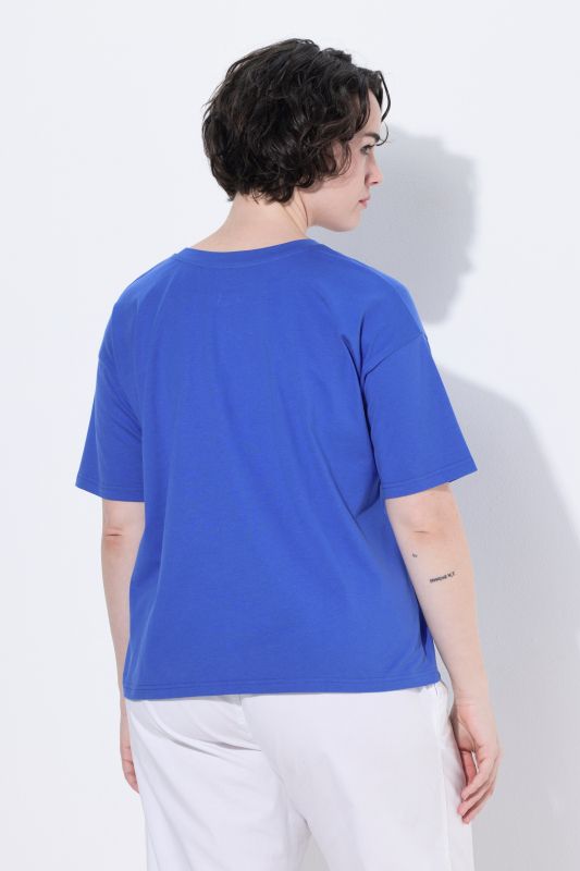 Vertical Cross Seam Short Sleeve Tee