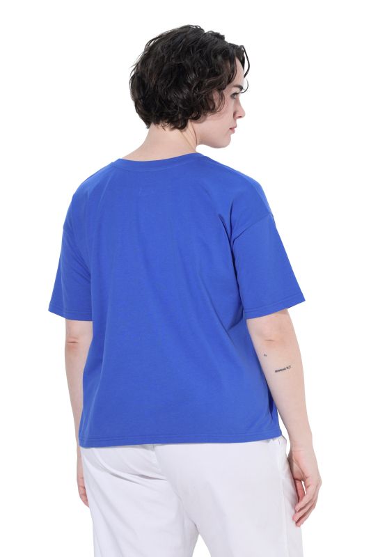 Vertical Cross Seam Short Sleeve Tee