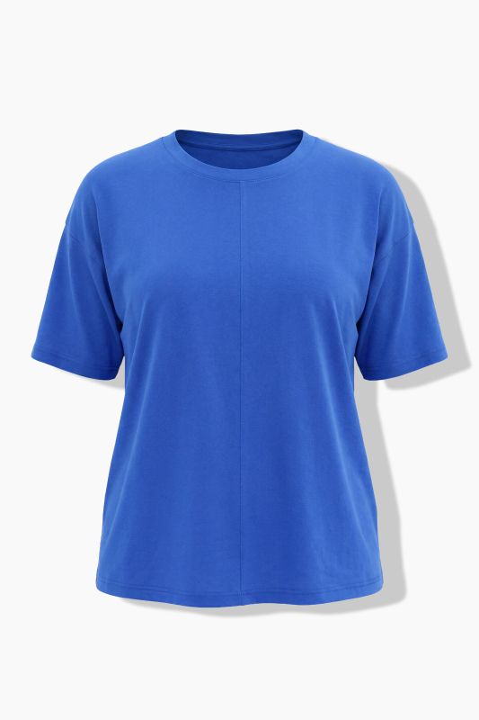 Vertical Cross Seam Short Sleeve Tee