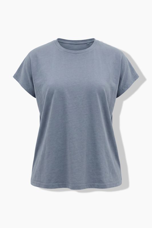 Pleated Shoulder Cap Sleeve Tee