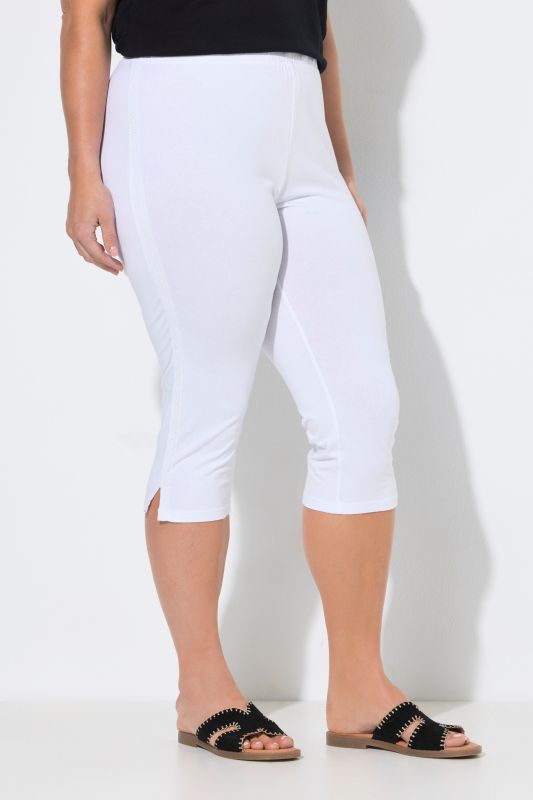 2 Pack Eco Cotton Lace Stripe Capri Leggings