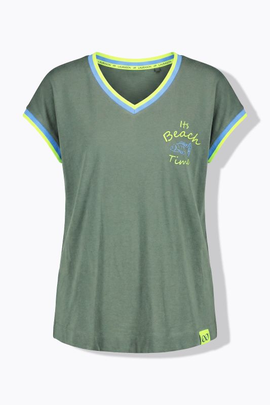 Beach Time Cap Sleeve Back Graphic Tee