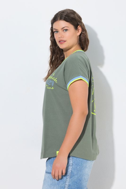 Beach Time Cap Sleeve Back Graphic Tee