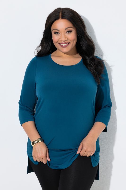 Matte Jersey Round Neck Tunic