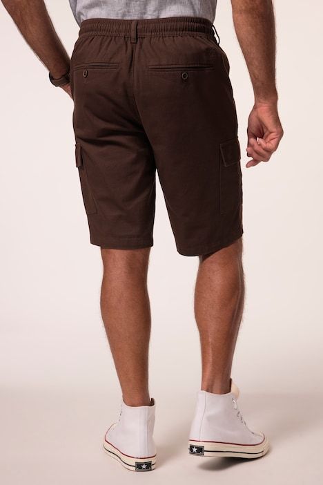 Linen-look Bermuda, cargo pockets, elasticated waist, up to 8 XL