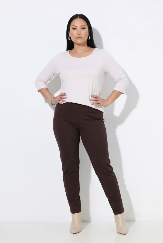 Jersey Elastic Waist Stretch Knit Slim Legging