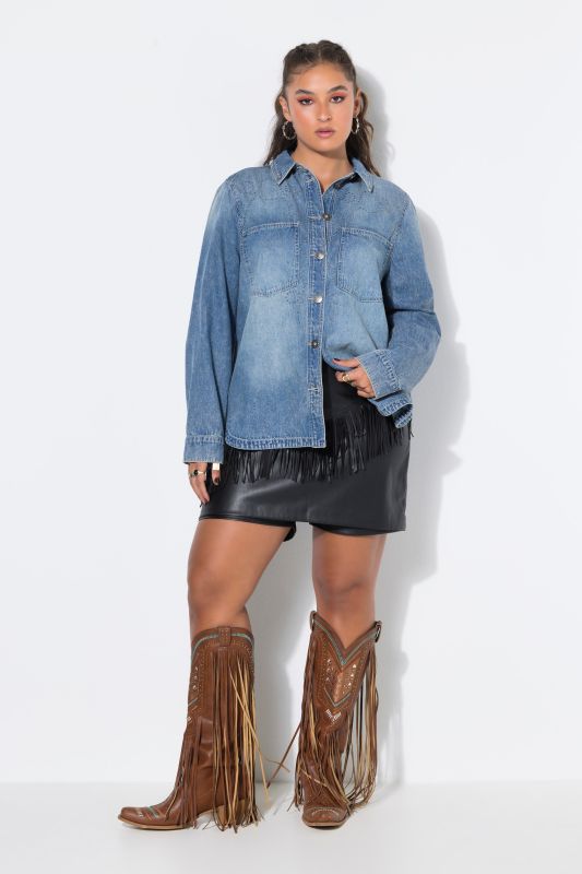 Rivet Studded Denim Shirt