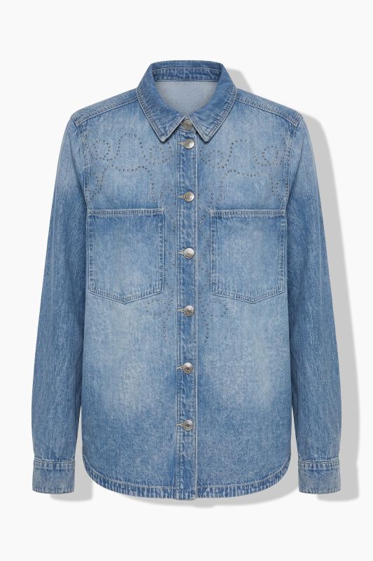 Rivet Studded Denim Shirt