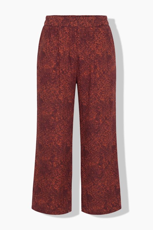 Crocodile Print Elastic Waist Palazzo Pants