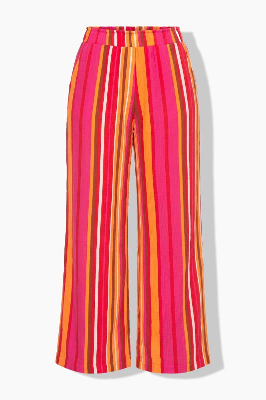 Sunshine Striped Elastic Waist Muslin Pants