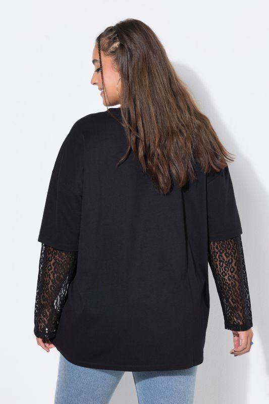 Layered Leopard Mesh Tee