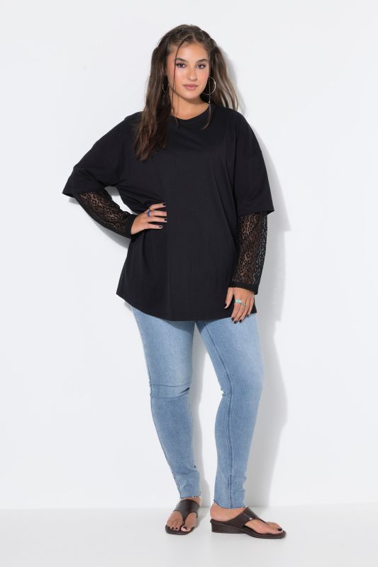 Layered Leopard Mesh Tee